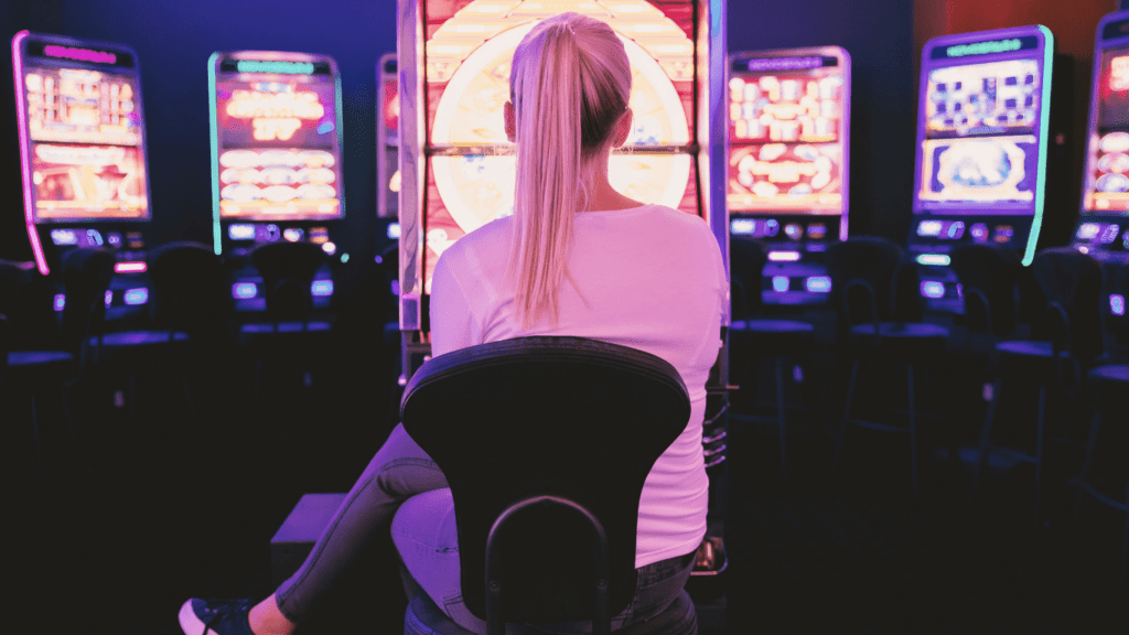 Playing at slot machine