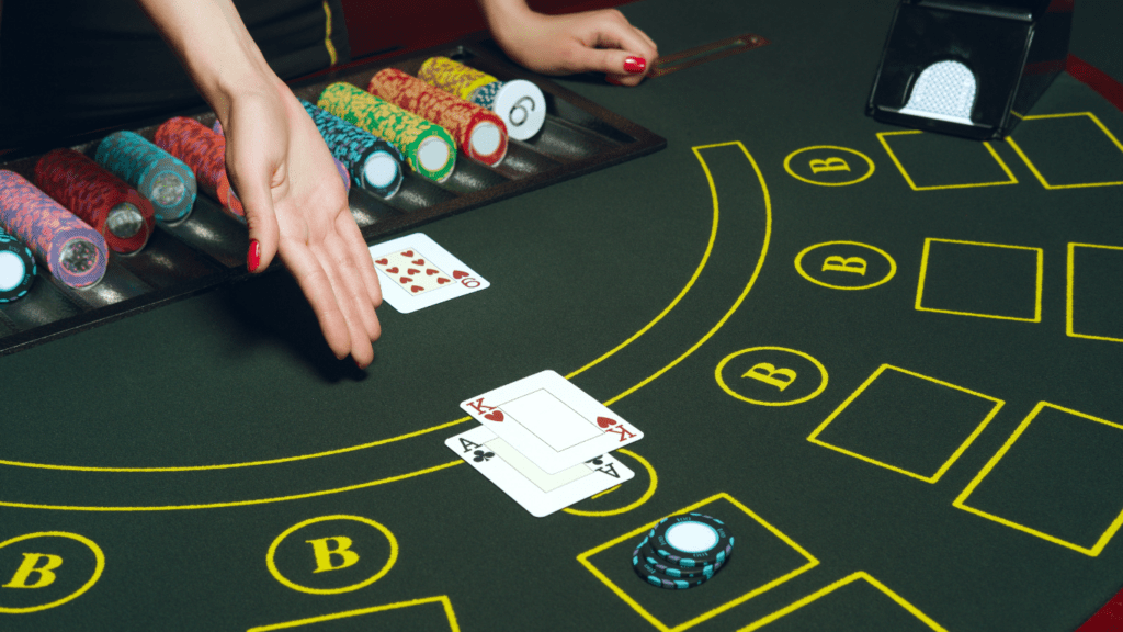 Dealer in casino table