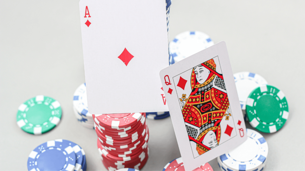 playing cards and casino chips