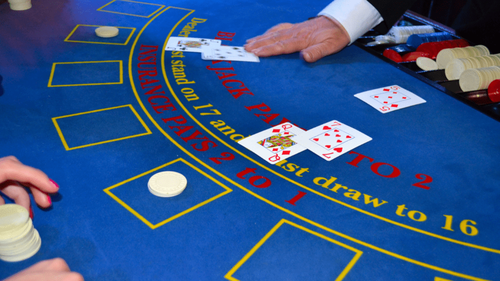 Playing blackjack