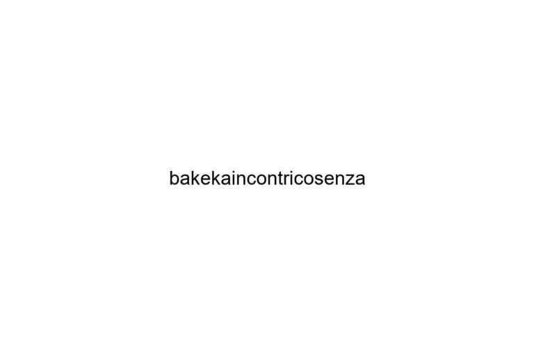 bakekaincontricosenza